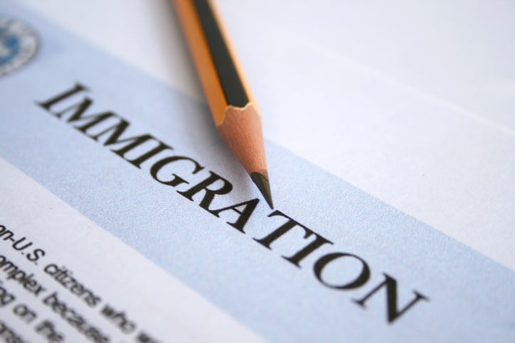 Close up of immigration application form, Visa and Employment Immigration Law Firm in Chicago, apply for immigrant visa, employment immigration lawyer, employment based immigration lawyer, employment immigration attorney, visa lawyer, non immigrant visa lawyer, immigrant visa lawyer, visa processing attorney