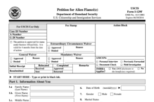 K-1 Visa Fiance Application