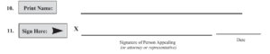 Signature Box on an Form EOIR-26