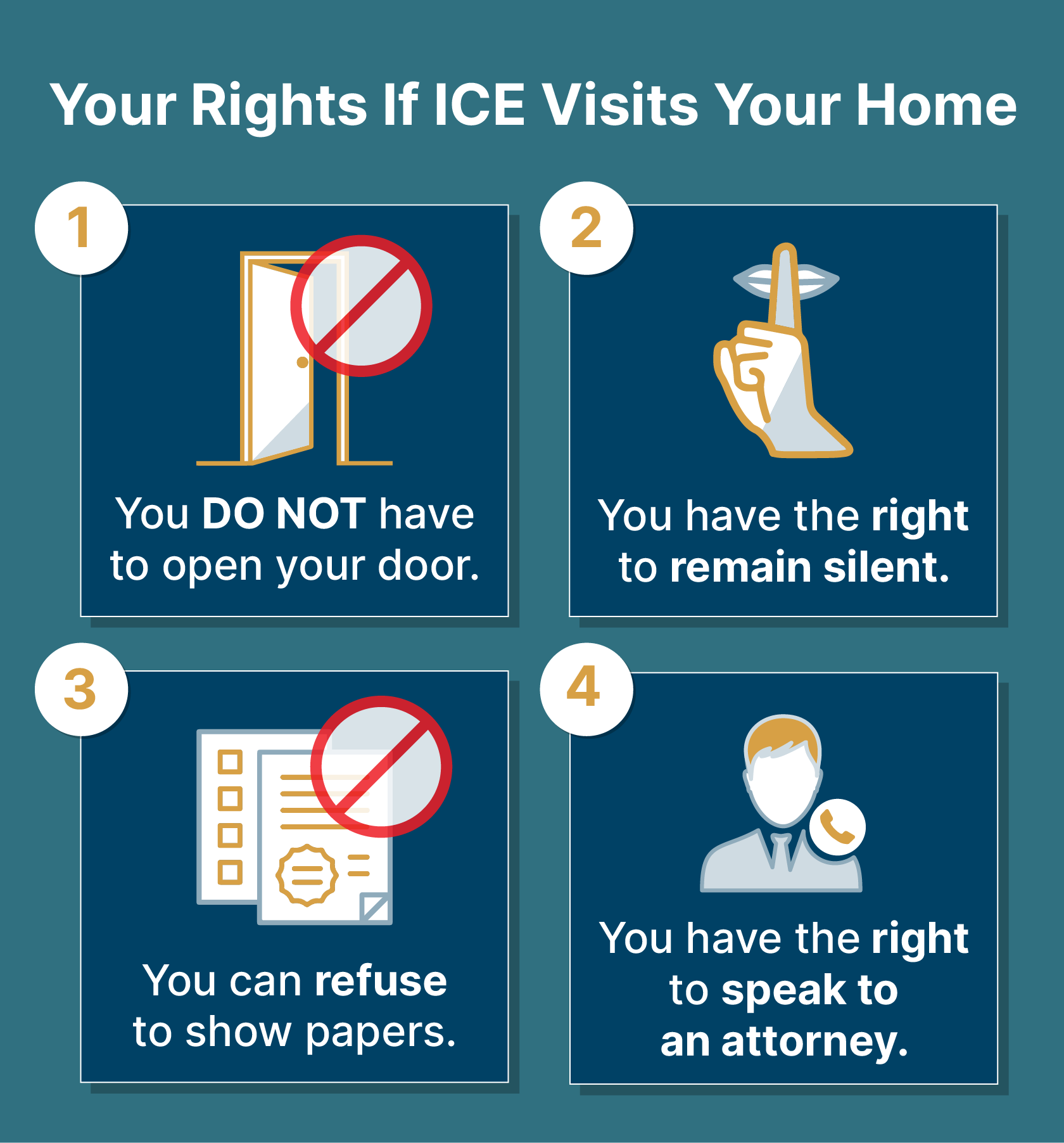Your Rights if Ice visits your home graphic